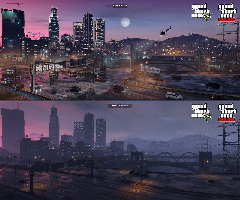 Некст-ген: наглядное сравнение обновлённой и старой графики GTA V на ПК Некст-ген: наглядное сравнение обновлённой и старой графики GTA V на ПК