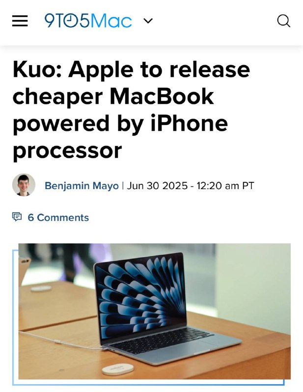 Apple выпустит самый ДОСТУПНЫЙ MacBook — в основе будет процессор из iPhone. Apple выпустит самый ДОСТУПНЫЙ MacBook — в основе будет процессор из iPhone.