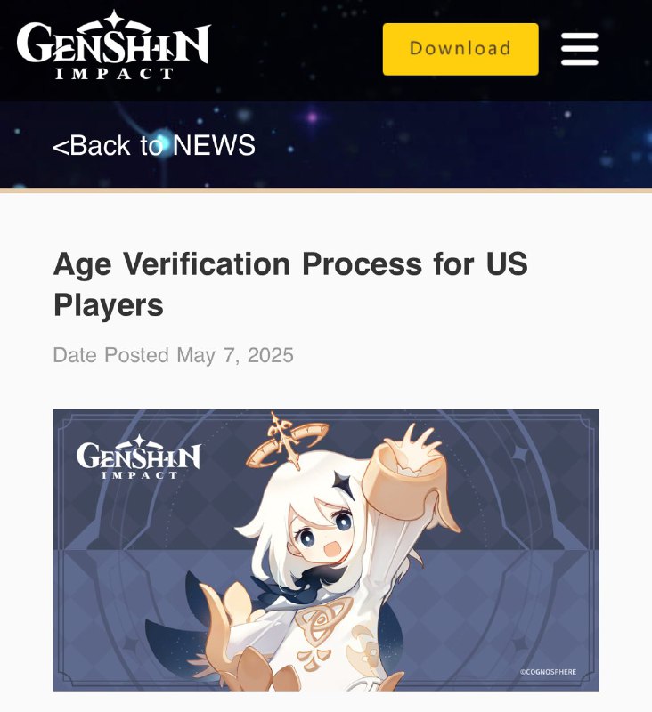 ⚡️ В Genshin Impact появится ОБЯЗАТЕЛЬНАЯ проверка возраста игроков — если её не пройти, то аккаунт СНЕСУТ. ⚡️ В Genshin Impact появится ОБЯЗАТЕЛЬНАЯ проверка возраста игроков — если её не пройти, то аккаунт СНЕСУТ.
