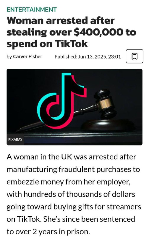 Безумие: женщина в Великобритании потратила более $400.000 на TikTok. Безумие: женщина в Великобритании потратила более $400.000 на TikTok.