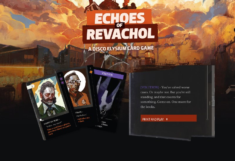 По Disco Elysium вышла бесплатная карточная игра — Эхо... По Disco Elysium вышла бесплатная карточная игра — Эхо...