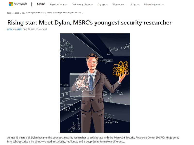 13-летний школьник по имени Дилан нашел критическую уязвимость в Microsoft Teams и за это его приняли на работу в компанию. 13-летний школьник по имени Дилан нашел критическую уязвимость в Microsoft Teams и за это его приняли на работу в компанию.