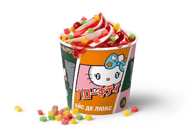 Мороженое HELLO KITTY добавят во Вкусно — и точка! Вкуса будет сразу три: Айс Де Люкс карамель, Айс Де Люкс вишня и Айс Де Люкс клубника. Мороженое HELLO KITTY добавят во Вкусно — и точка! Вкуса будет сразу три: Айс Де Люкс карамель, Айс Де Люкс вишня и Айс Де Люкс клубника.