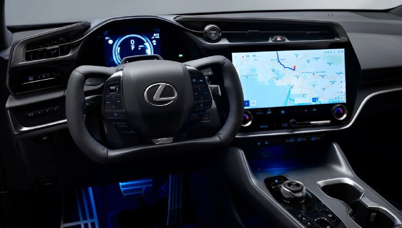 Так выглядит новый электрический Lexus со штурвалом вместо руля и спортивными сиденьями. Так выглядит новый электрический Lexus со штурвалом вместо руля и спортивными сиденьями.