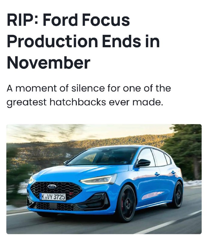 Прощай, легенда: Ford Focus снимут с производства уже в ноябре. Прощай, легенда: Ford Focus снимут с производства уже в ноябре.