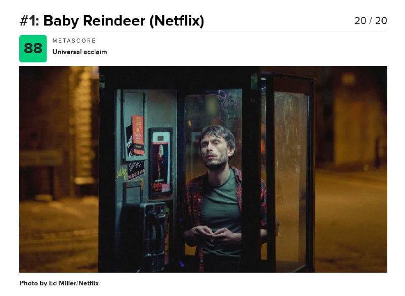 Сериал года: «Оленёнок» — по версии Metacritic Весь топ-20... Сериал года: «Оленёнок» — по версии Metacritic Весь топ-20...