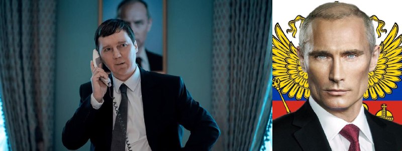 Первый кадр из фильма «Кремлёвский волшебник» — в нём Джуд Лоу сыграл молодого Владимира Путина — внимание на портрет на стене Первый кадр из фильма «Кремлёвский волшебник» — в нём Джуд Лоу сыграл молодого Владимира Путина — внимание на портрет на стене