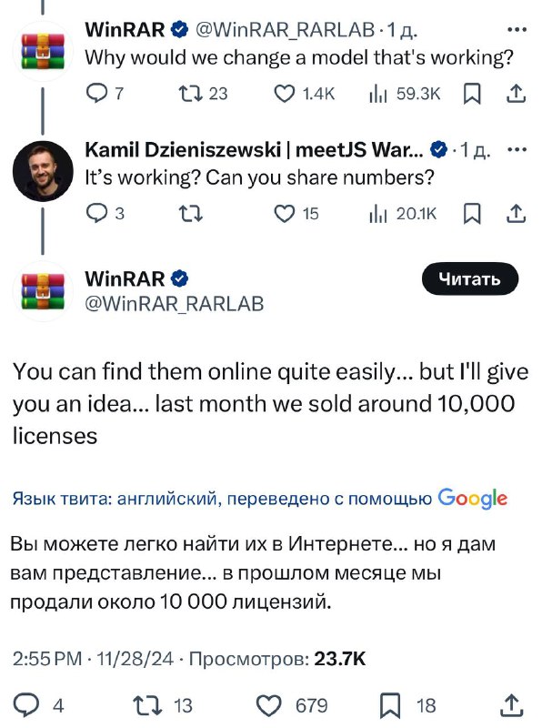 Шок: оказывается, WinRar — прибыльный продукт. Компания... Шок: оказывается, WinRar — прибыльный продукт. Компания...