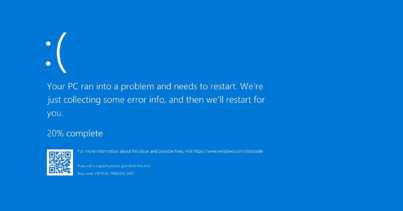 Синий «экран смерти» на Windows ВСЁ — в новой обнове Microsoft радикально поменяют дизайн ошибки при краше системы. Синий «экран смерти» на Windows ВСЁ — в новой обнове Microsoft радикально поменяют дизайн ошибки при краше системы.