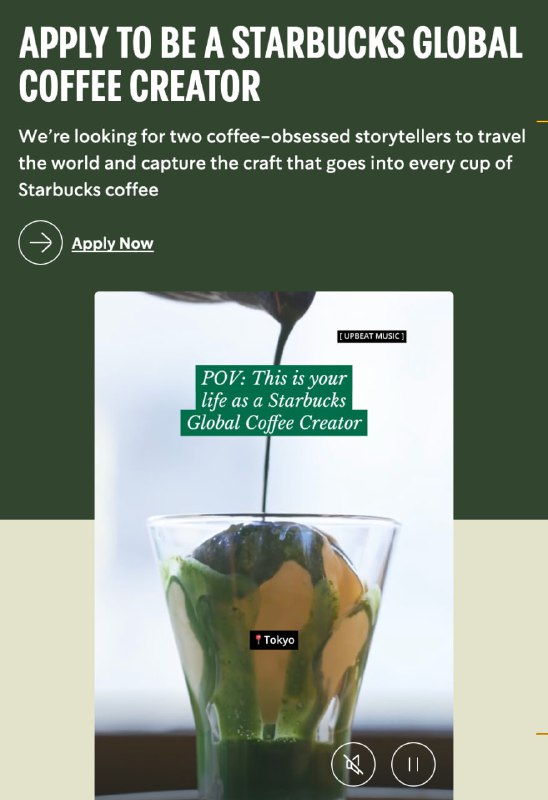 Работа мечты: Starbucks ищут двух людей, готовых путешествовать по миру, пить кофе и снимать про это тиктоки. Платят до $136 тыс. в год (~₽10 млн). Работа мечты: Starbucks ищут двух людей, готовых путешествовать по миру, пить кофе и снимать про это тиктоки. Платят до $136 тыс. в год (~₽10 млн).
