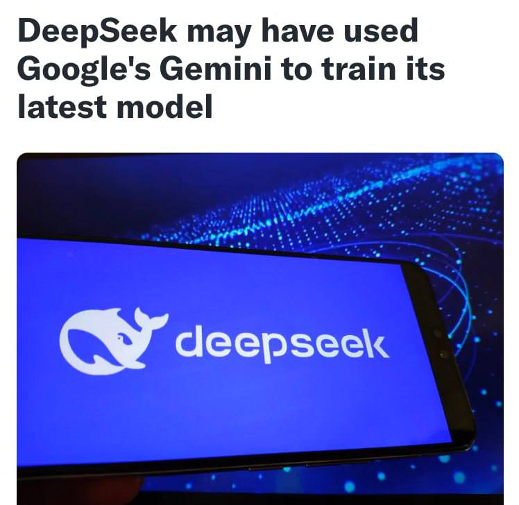 Новую версию хайповой DeepSeek-r1 могли обучить на ответах моделей Google Gemini — это заметили сразу несколько исследователей. Новую версию хайповой DeepSeek-r1 могли обучить на ответах моделей Google Gemini — это заметили сразу несколько исследователей.