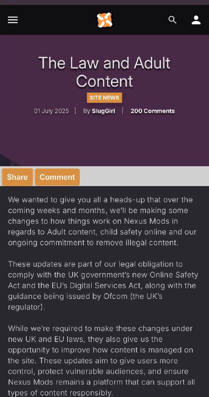 Nexus ВСЁ — откровенных модов больше не будет Nexus ВСЁ — откровенных модов больше не будет