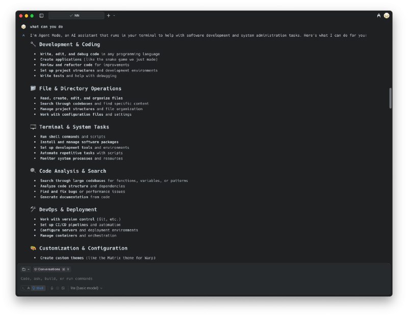 Вышел Warp 2.0 — один из лучших агентов для вайбкодинга. Может разрабатывать игры или приложения и одновременно управлять вашим ПК. Вышел Warp 2.0 — один из лучших агентов для вайбкодинга. Может разрабатывать игры или приложения и одновременно управлять вашим ПК.