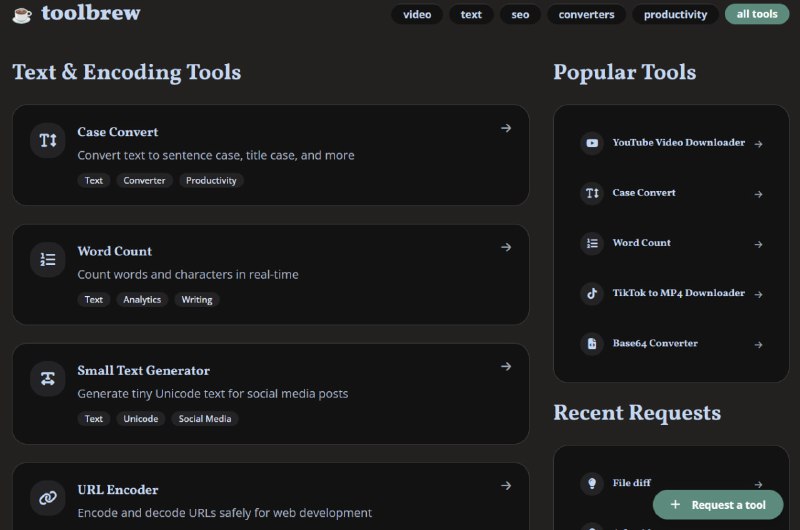 Нашли настоящий швейцарский онлайн-нож — сайт Toolbrew собрал ДЕСЯТКИ бесплатных инструментов, без регистрации и рекламы. Нашли настоящий швейцарский онлайн-нож — сайт Toolbrew собрал ДЕСЯТКИ бесплатных инструментов, без регистрации и рекламы.