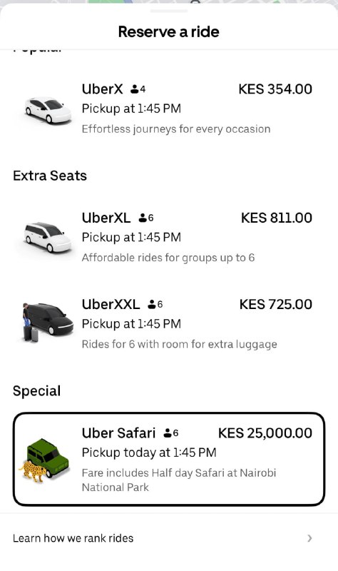 В Uber появился сервис сафари: теперь в Кении можно заказать поездку в Национальный парк Найроби и посмотреть на львов и леопардов. В Uber появился сервис сафари: теперь в Кении можно заказать поездку в Национальный парк Найроби и посмотреть на львов и леопардов.