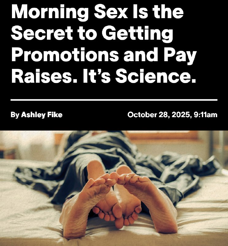 ⚡️ Утренний СЕКС повысит ваш ДОХОД и продуктивность — исследование. ⚡️ Утренний СЕКС повысит ваш ДОХОД и продуктивность — исследование.