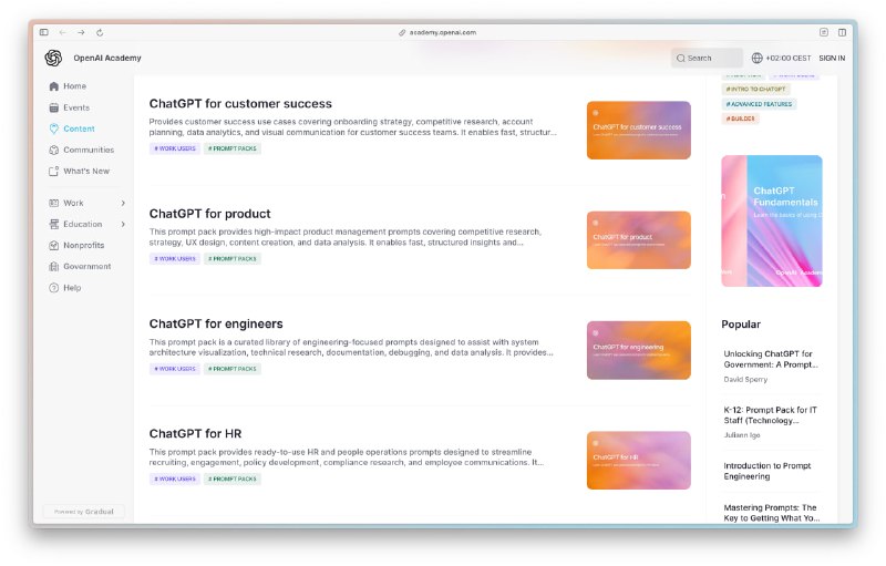 OpenAI выпустили более 300 промтов для разных профессий — от разработчиков до дизайнеров и маркетологов. OpenAI выпустили более 300 промтов для разных профессий — от разработчиков до дизайнеров и маркетологов.