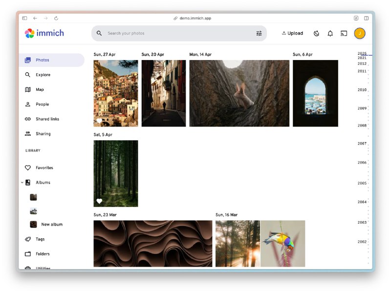 Нашли бесплатную альтернативу iCloud и Google Фото — immich. Работает локально и создает ваш личный сервер для хранения фото и видео. Нашли бесплатную альтернативу iCloud и Google Фото — immich. Работает локально и создает ваш личный сервер для хранения фото и видео.