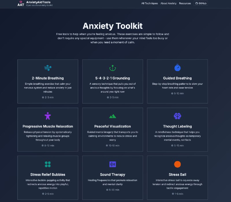 Тревожники, МАСТХЕВ: релизнулся сервис Anxiety Aid Tools, который поможет вам не лишиться кукухи и справиться с постоянным беспокойством. Тревожники, МАСТХЕВ: релизнулся сервис Anxiety Aid Tools, который поможет вам не лишиться кукухи и справиться с постоянным беспокойством.