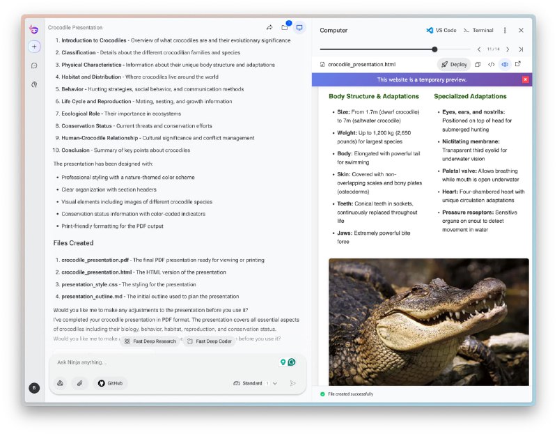 Вышел бесплатный ИИ-агент Fast Deep Coder — умеет создавать приложения, генерировать исследования и собирать готовые презентации. Вышел бесплатный ИИ-агент Fast Deep Coder — умеет создавать приложения, генерировать исследования и собирать готовые презентации.